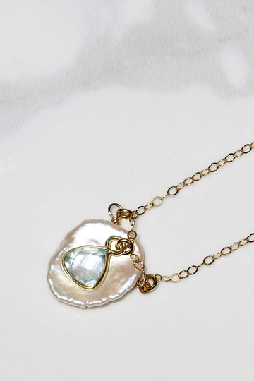 PETUNIA NECKLACE- AQUA